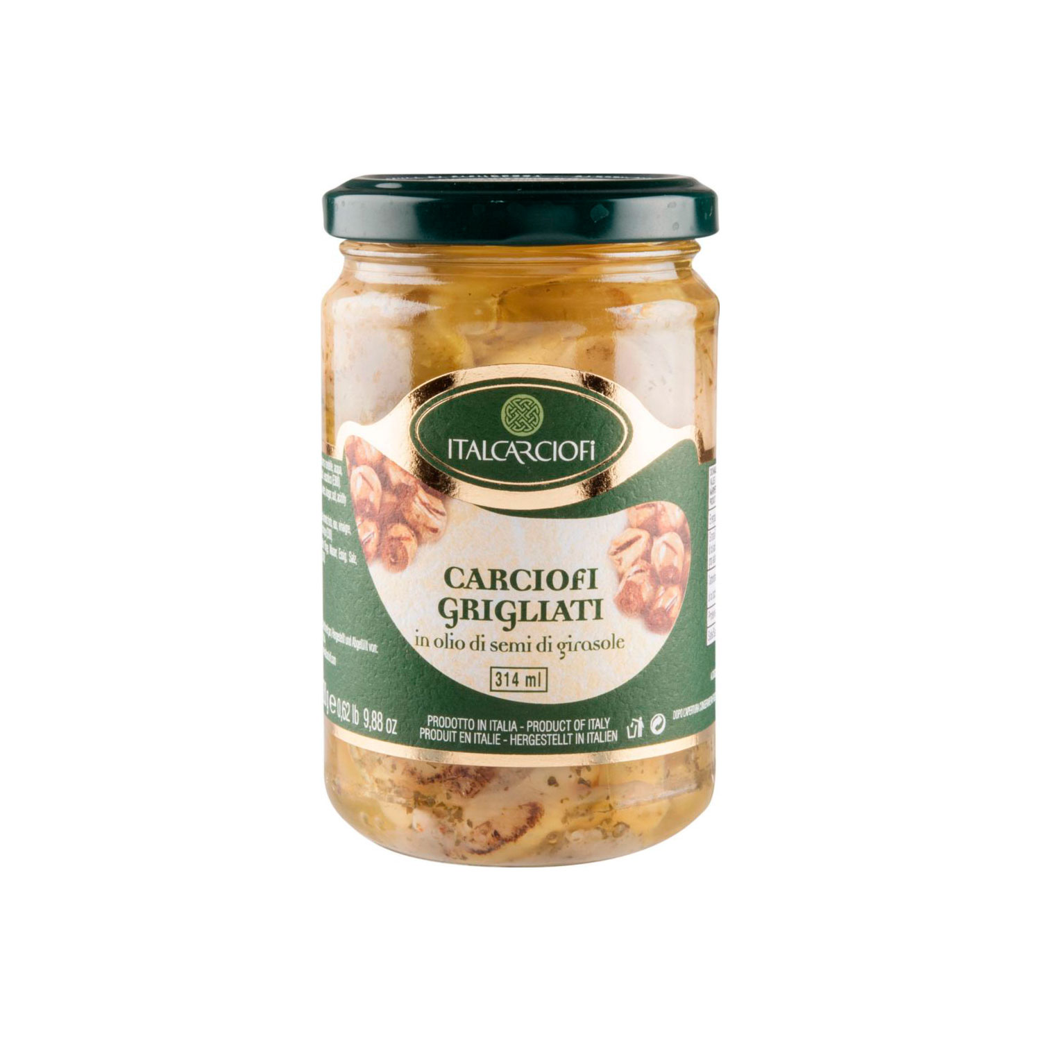 Артишоки на гриле в подсолнечном масле, ITALCARCIOFI, 0,28 кг/0,17 кг/0 ...