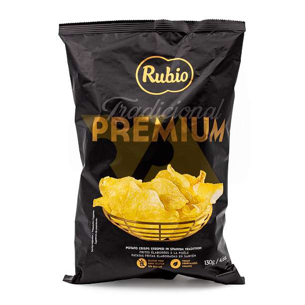 Чипсы картофельные традиционные PREMIUM, RUBIO, 0,130 кг  Rubio Snacks Испания