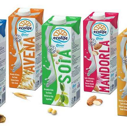 Итальянский производитель ALINOR Spa представляет линейку напитков растительного происхождения – альтернативное молоко «Ecolife»