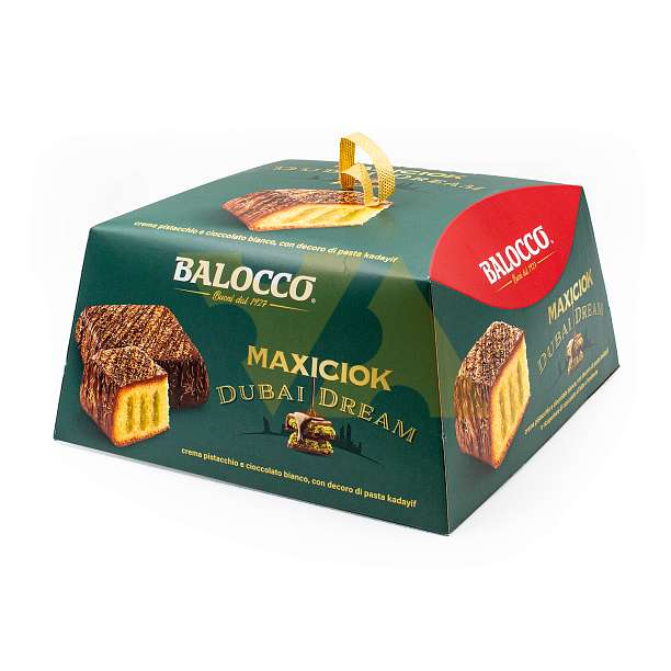 Кекс (десерт) с кремом из фисташек и белого шоколада Дубайская мечта , BALOCCO, 0,650 кг (карт/кор)  Balocco Италия