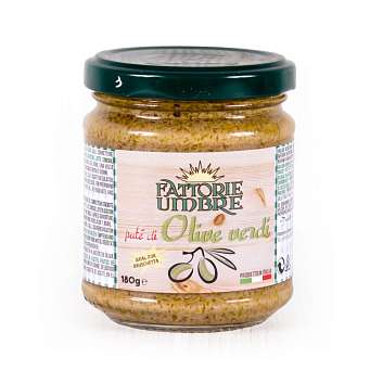 Паштет из зеленых оливок, FATTORIE UMBRE, 0,18 кг (ст/б)