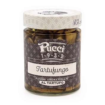 Грибы Шампиньоны ароматизированные трюфелем, PUCCI, 0,200 кг/0,140кг/0,228 л (ст/б)