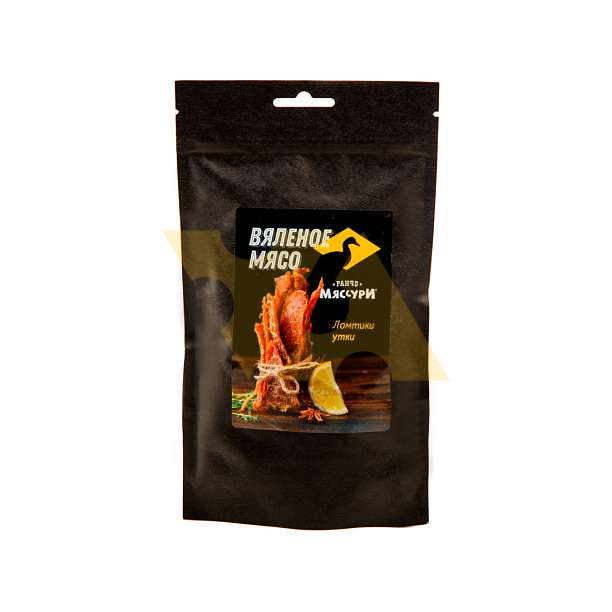 Утка вяленая (вяленое мясо ломтики утки), упаковка гурмэ, "Ранчо Мяссури", 0,05 кг  Ранчо Мяссури Россия