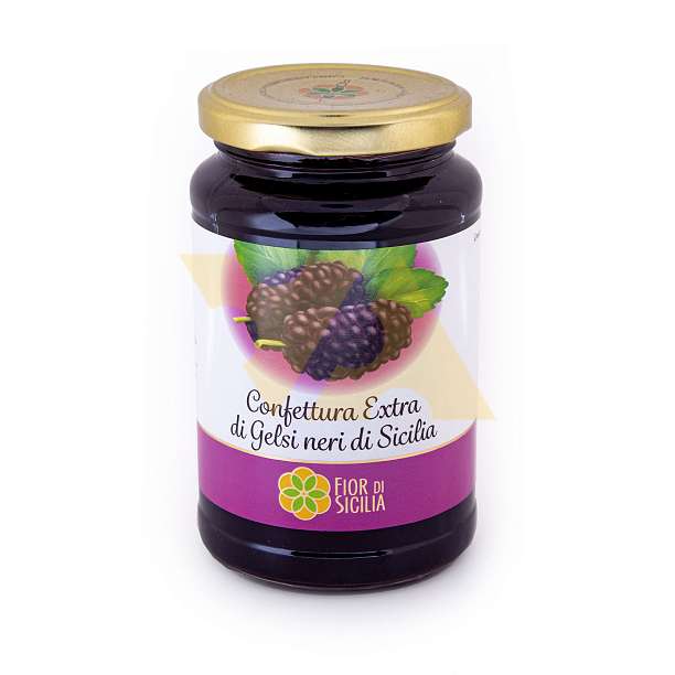 Конфитюр ЭКСТРА из черной сицилийской шелковицы, FIOR DI SICILIA, 0,430 кг  Agrisicilia Италия