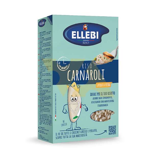Рис Карнаролли, ELLEBI, 0,500 кг (вак/уп)  Ellebi Италия