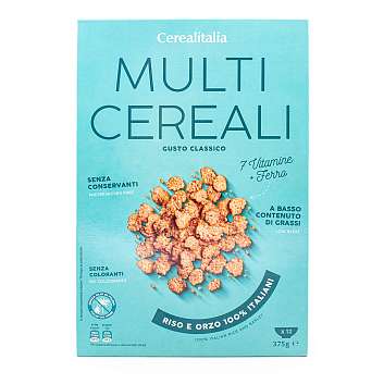 Сухой завтрак Мультизлак с классическим вкусом CEREALITALIA, 0,375 кг