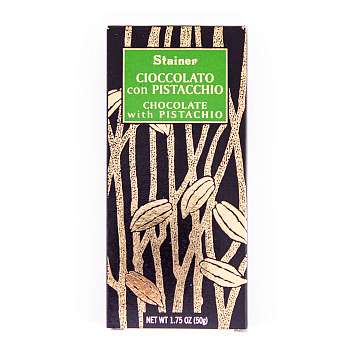 Шоколад белый с фисташкам, 3175, 32% какао, STAINER, 0,05 кг