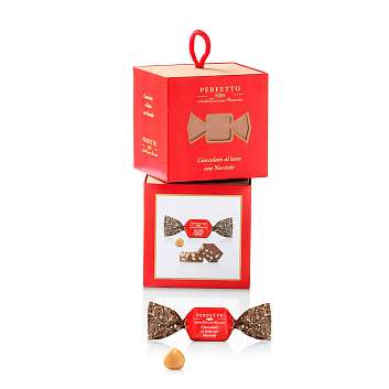 Конфеты из молочного шоколада с лесным орехом PERFETTO, ANTICA TORRONERIA PIEMONTESE, 0,100 кг (карт/кор кубик)