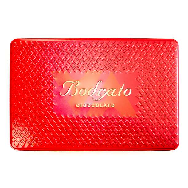 Конфеты шоколадные ассорти, 11 видов, BODRATO CIOCCOLATO, 0,340 кг (красная ж/б)  Bodrato Cioccolato Италия