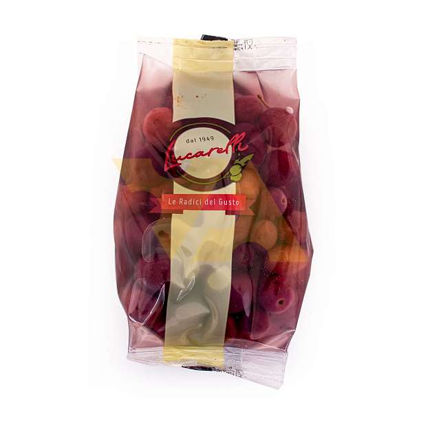 Оливки Итрана черные, LUCARELLI, 0,35 кг/ 0,2 кг (пл/пак)  Lucarelli Alferino Италия