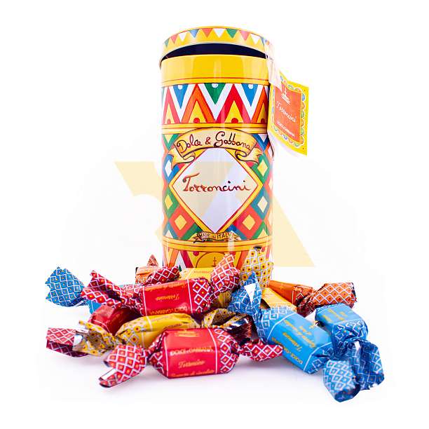 Нуга мягкая ассорти DOLCE&GABBANA, 0,150 кг (ж/б цилиндр)  Fiasconaro Италия