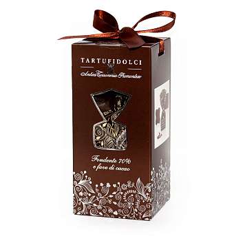 Конфеты трюфели из темного шоколада 70% и зерен какао TARTUFIDOLCI, ANTICA TORRONERIA  PIEMONTESE, 0,160 кг (карт/кор)