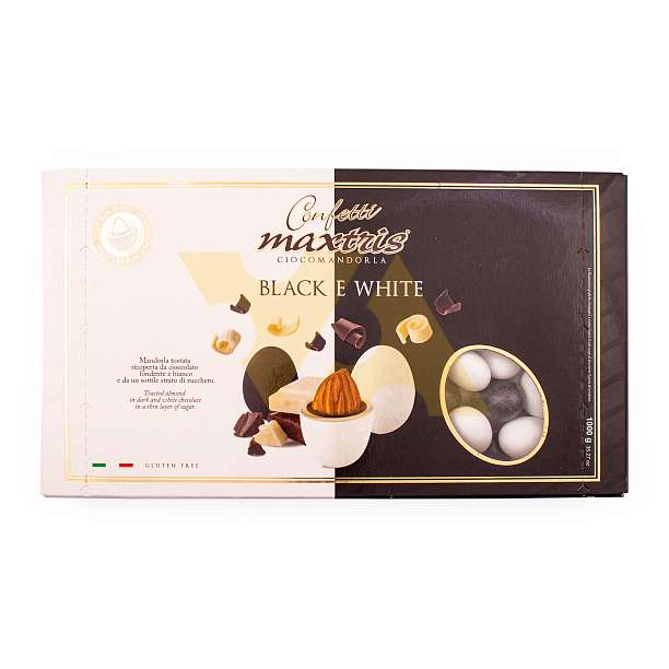 Миндаль в белом и темном шоколаде черно-белое, MAXTRIS, 1 кг  Confetti Maxtris Италия