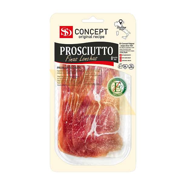 Окорок сыровяленый(прошутто) SD, выдержка 12 мес., нарезка, 0,050 кг  Сытный дом Россия