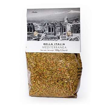 Специи Средиземноморские, смесь специй для мяса на гриле, запекания рыбы и ароматизации соусов, BELLA ITALIA, UMBRO, 0,100 кг (пл/пак)
