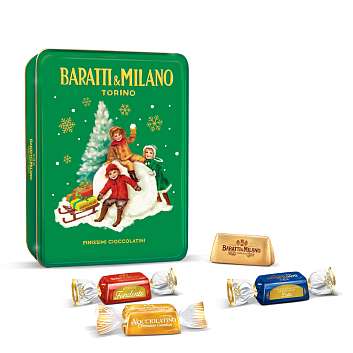 Пралине Чоколатини шоколадные ассорти, 4785, 4 вкуса, BARATTI&MILANO, 0,300 кг (жест/кор)