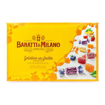 Мармелад фруктовый ассорти с фруктовым соком, 5866, 6 вкусов, BARATTI&MILANO, 0,400 кг (карт/кор)