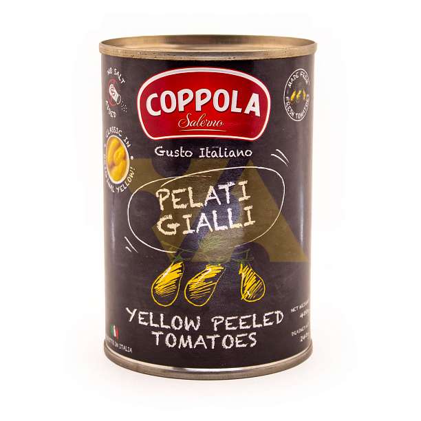 Томаты очищенные жёлтые, без добавления соли, COPPOLA, 0,4 кг/0,24 кг/0,425 л (ж/б)  Coppola Foods Италия