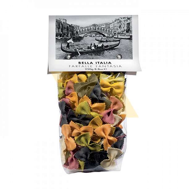 Фарфалле FANTASIA BELLA ITALIA, разноцветная паста из твердых сортов пшеницы, UMBRO, 0,25 кг  Antico Pastificio Umbro S.r.l. Италия