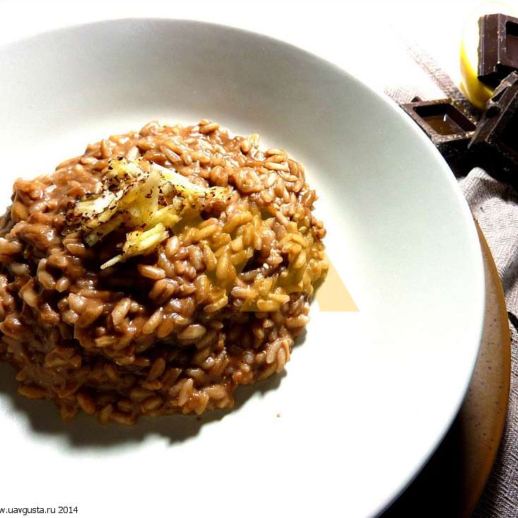 Ризотто с маскарпоне и горьким шоколадом