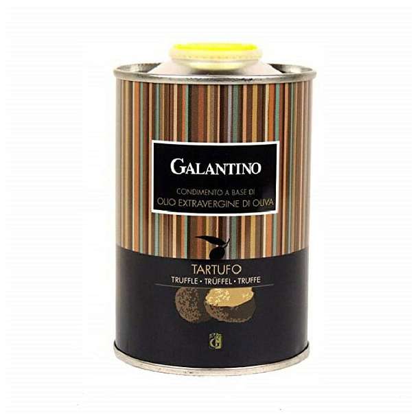 Масло оливковое первого холодного отжима ароматизированное черным трюфелем, GALANTINO, 0,25 л  (жестяная канистра) 270 Frantoio F.lli Galantino S.N.C. Италия