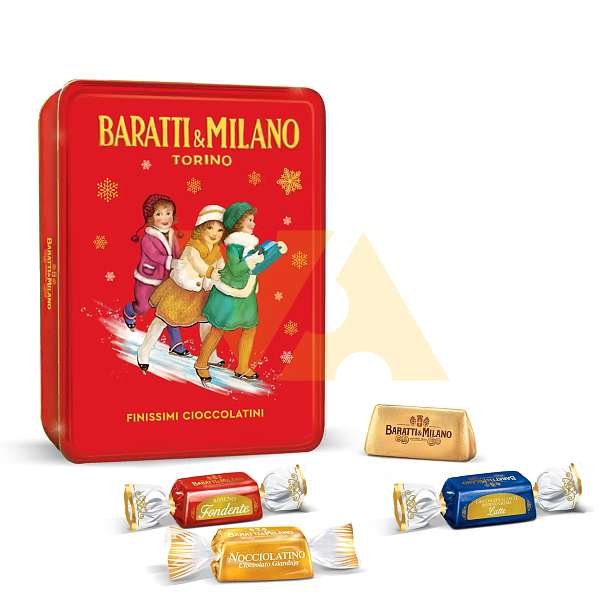 Пралине Чоколатини шоколадные ассорти, 4785, 4 вкуса, BARATTI&MILANO, 0,300 кг (жест/кор)  Baratti & Milano Италия