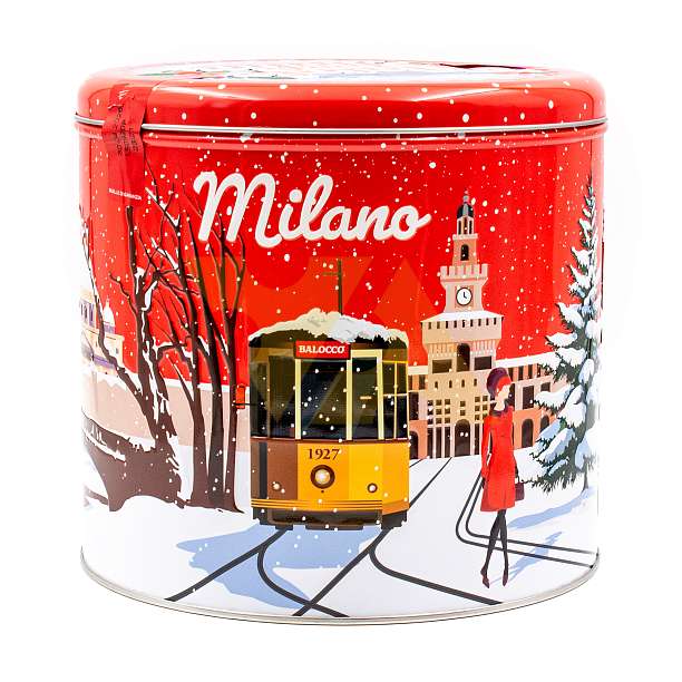 Панеттоне с изюмом и цукатами, рождественский кекс из Милана, BALOCCO, 0,75 кг (жест/кор) 0.75 кг. Balocco Италия