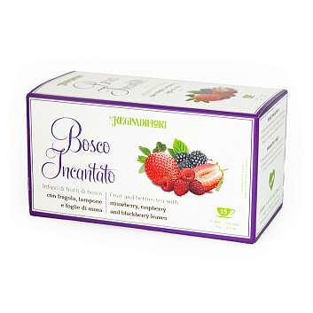 Чай фруктовый с клубникой, малиной и листьями ежевики "Заколдованный лес", 15 пакетиков по 3 гр, REGINADIFIORI, 0,045 гр (карт/кор)
