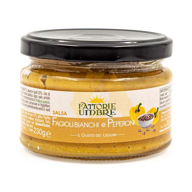 Соус из белой фасоли и сладкого желтого перца, FATTORIE UMBRE, 0,230 кг (ст/б)  Fattorie Umbre S.r.l. Италия