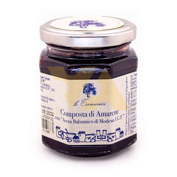 Соус на основе вишни с бальзамическим уксусом из Модены IGP, LE TAMERICI, 0,220 кг (ст/б)  Le Tamerici Srl Италия