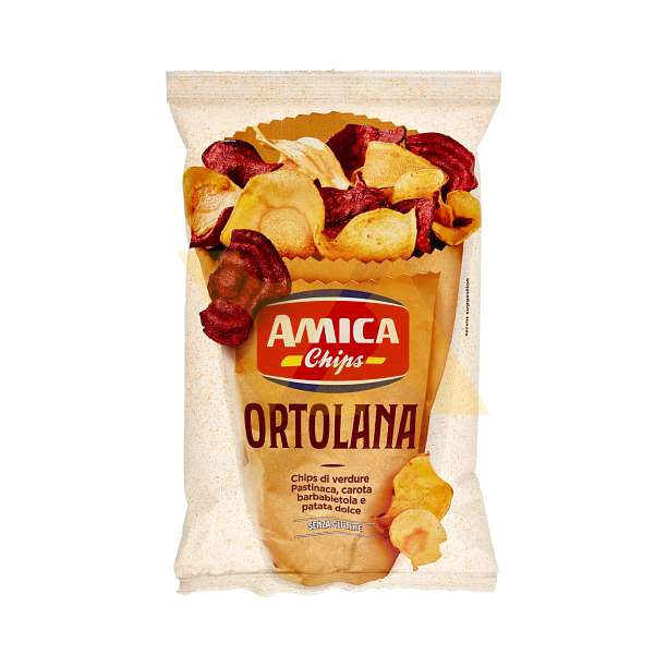 Чипсы овощные (свекла, морковь, пастернак, картофель) ORTOLANA  ALFREDO'S, AMICA CHIPS, 0,1 кг 0.1 кг. Amica Chips Италия