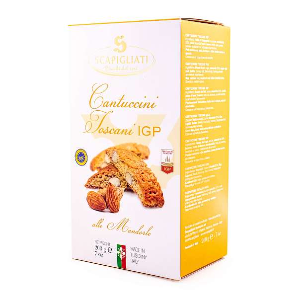 Кантуччини Тосканские IGP миндальные, SCAPIGLIATI, 0,200 кг (карт/кор)  Scapigliati Dolciaria Италия