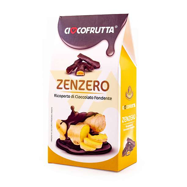 Имбирь сушеный покрытый темным шоколадом (30%), CIOCCOFRUTTA, 0,100 кг (карт/кор)  Ciocofrutta Италия