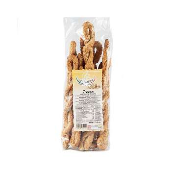 Тречче с кунжутом, хлебные палочки косичкой, TD GRISSINI, 0,200 кг 