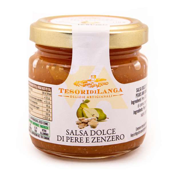 Соус сладкий для сыра из груши и имбиря, TESORI DI LANGA, 0,110 кг (ст/б)  Apicoltura Brezzo Италия