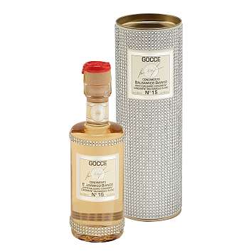 Заправка белая на основе уксуса бальзамического из Модены №15, GOCCE, K7420, выдержка 15 лет, 0,250 л (ст/б с кристаллами, в тубе с кристаллами и в карт/коробке)