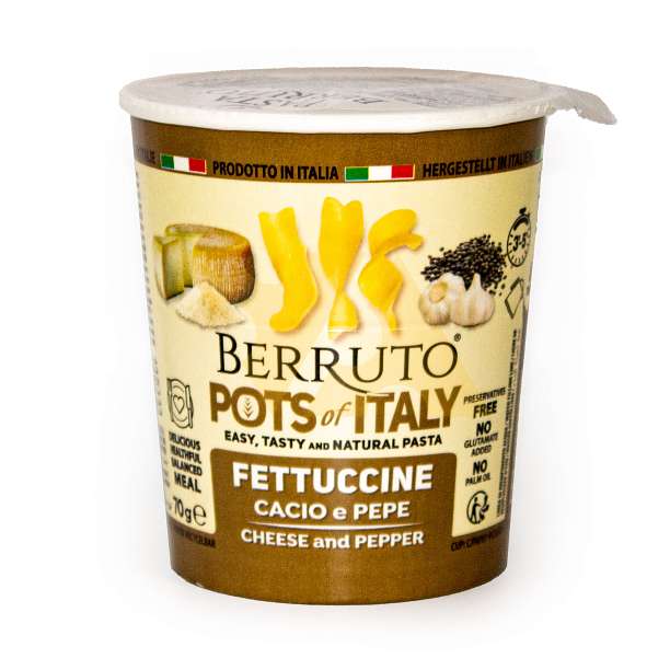 Феттуччине Сыр и Перец, паста с сухим соусом с сыром и перцем, BERRUTO, 0,070 кг  Pasta Berruto Италия