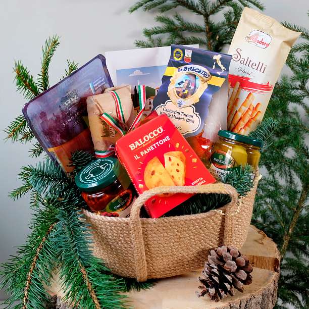 Набор подарочный Tesori d'Italia в корзине