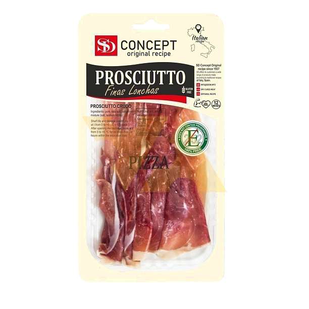 Окорок сыровяленый (прошутто) для пиццы SD, выдержка 12 мес., нарезка, 0,050 кг  Сытный дом Россия