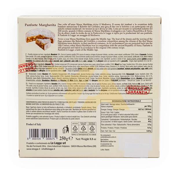 Панфорте Маргарита IL BALESTRO, 0,250 кг (карт/кор)  Le Logge Италия