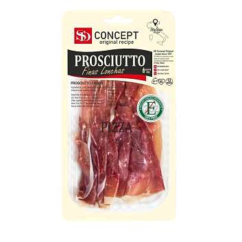 Окорок сыровяленый (прошутто) для пиццы SD, выдержка 12 мес., нарезка, 0,050 кг