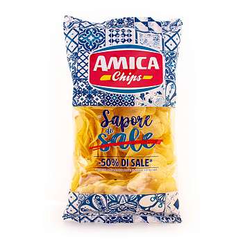 Чипсы без соли (-50%) SAPORE DI SALE, AMICA CHIPS, 0,175 кг