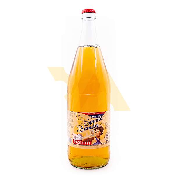 Лимонад SPUMA BIONDA, напиток безалкогольный газированный, PAOLETTI, 1 л (ст/бут)  Paoletti Италия
