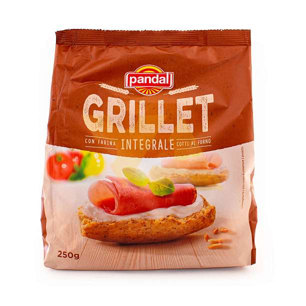 Кростини (крутоны, сухарики из цельнозерновой муки) Интеграли PANDAL, AMICA, 0,25 кг  Amica Chips Италия