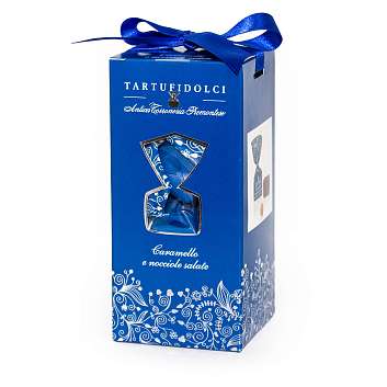 Конфеты Трюфель Карамель и Фундук соленый TARTUFIDOLCI, ANTICA TORRONERIA PIEMONTESE, 0,160 кг (карт/кор)