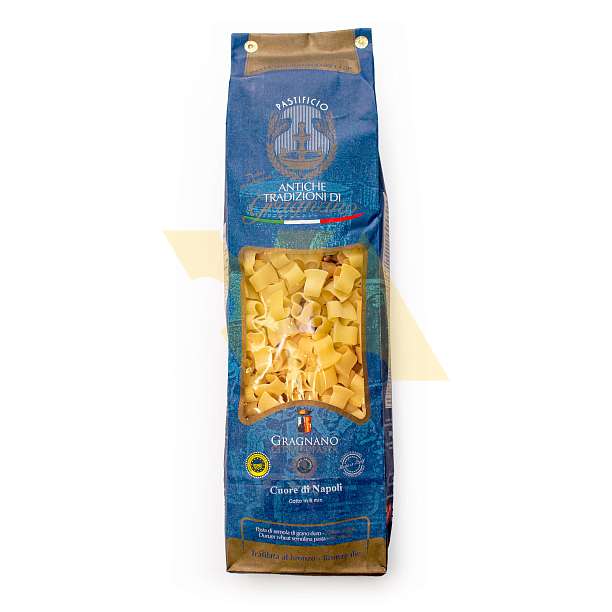 Куоре ди Наполи, паста из твердых сортов пшеницы из Граньяно IGP, ANTICHE TRADIZIONI DI GRAGNANO, 0,5 кг (бум/уп)   Италия