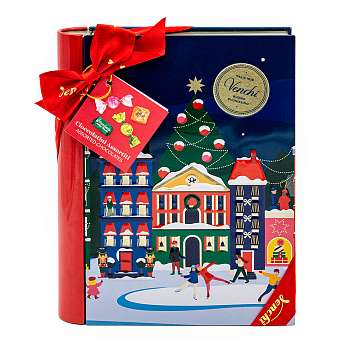 Ассорти шоколадных конфет, 4 вида, VENCHI, 0,200 кг (подарочная жест/кор новогодняя книга)