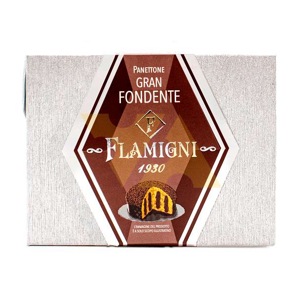 Панеттоне GRAN FONDENTE с кремом какао и каплями темного шоколада, FLAMIGNI, 0,350 кг  Flamigni S.r.L. Италия