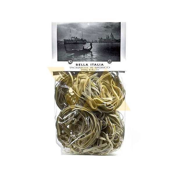 Тальятелле с базиликом BELLA ITALIA, паста из твердых сортов пшеницы, UMBRO, 0,25 кг  Antico Pastificio Umbro S.r.l. Италия