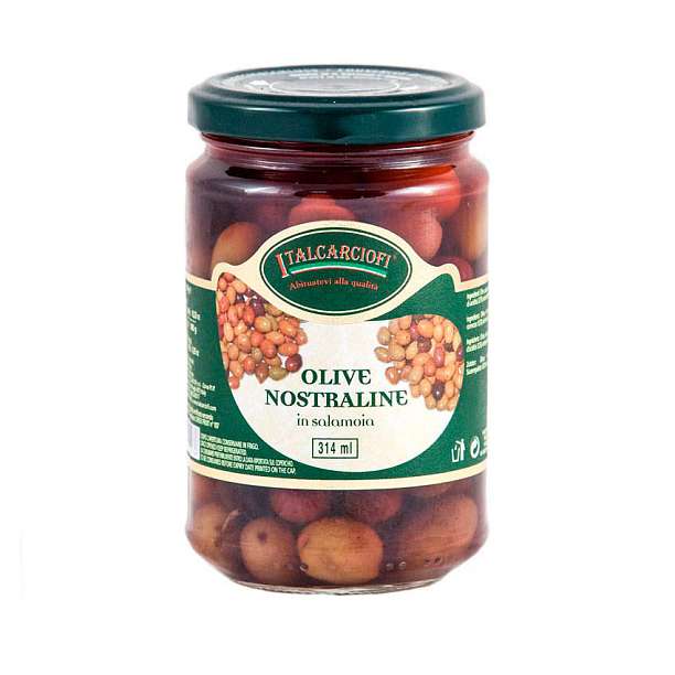 Оливки с косточкой Леччино в рассоле, ITALCARCIOFI, 0,29 кг/0,18 кг/0,314 л (ст/б) 0.314 л. Italcarciofi S.r.L. Италия